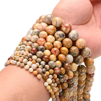 Crazy Agate Perle – Mărgele rotunde pentru bijuterii DIY, textură naturală, prelucrare: tăiere, măcinare, lustruire, Origine: Jinhua, Brand: JINHELL