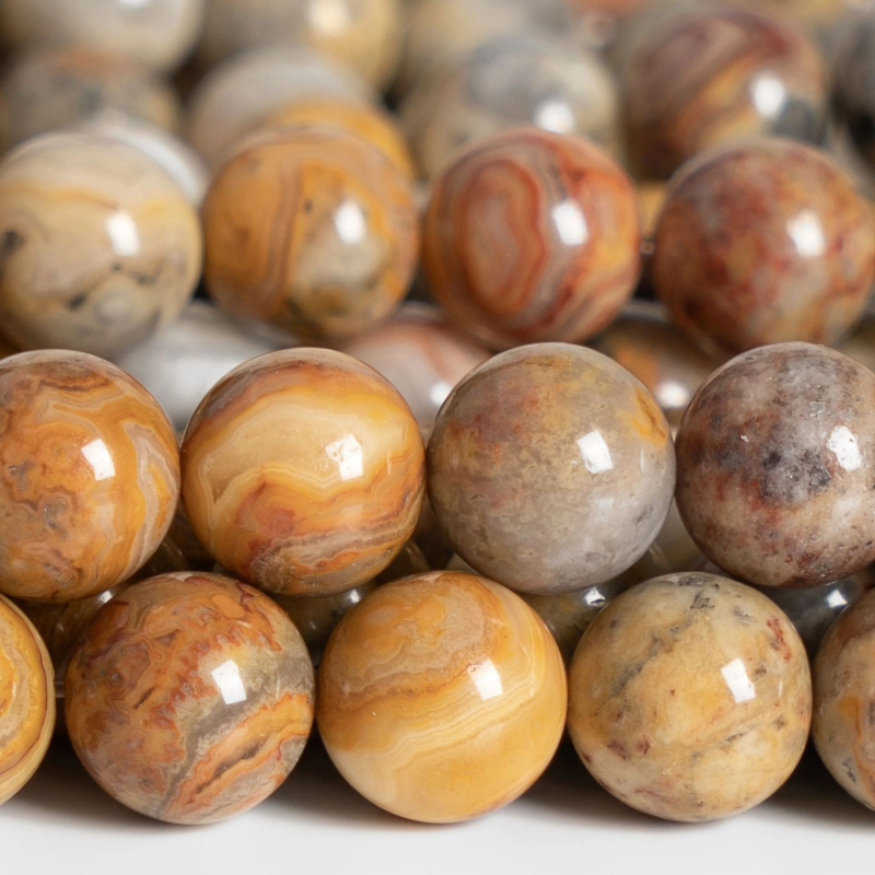 Crazy Agate Perle – Mărgele rotunde pentru bijuterii DIY, textură naturală, prelucrare: tăiere, măcinare, lustruire, Origine: Jinhua, Brand: JINHELL