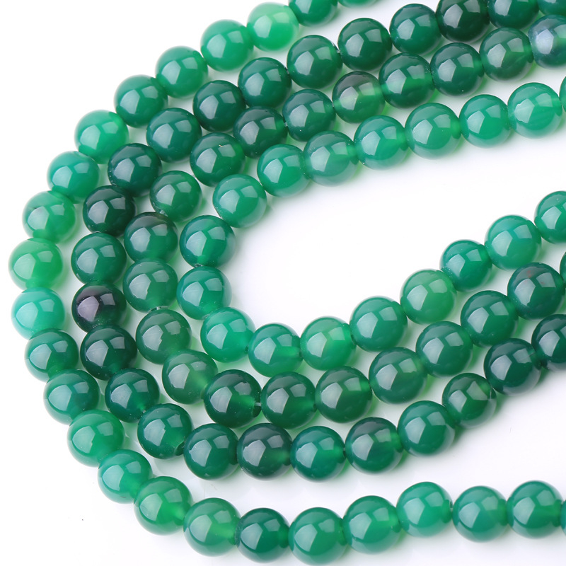 Mărgele libere din agat, tratate cu ulei, rotunde, stil lux ușor, origine Marea Chinei de Est