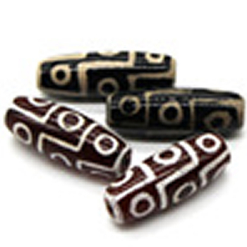 Mărgele baril din agat cu nouă ochi, pandantiv DIY pentru colier, lustruite, model QT