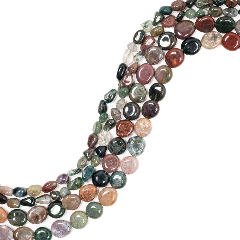 DIY gyöngy alkatrészek – szabálytalan természetes indián achát gyöngyök, kézzel készített, sokoldalú stílus