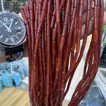 Valjkaste agatne perle – Barokni stil, Gravirano, Dodaci za DIY nakit