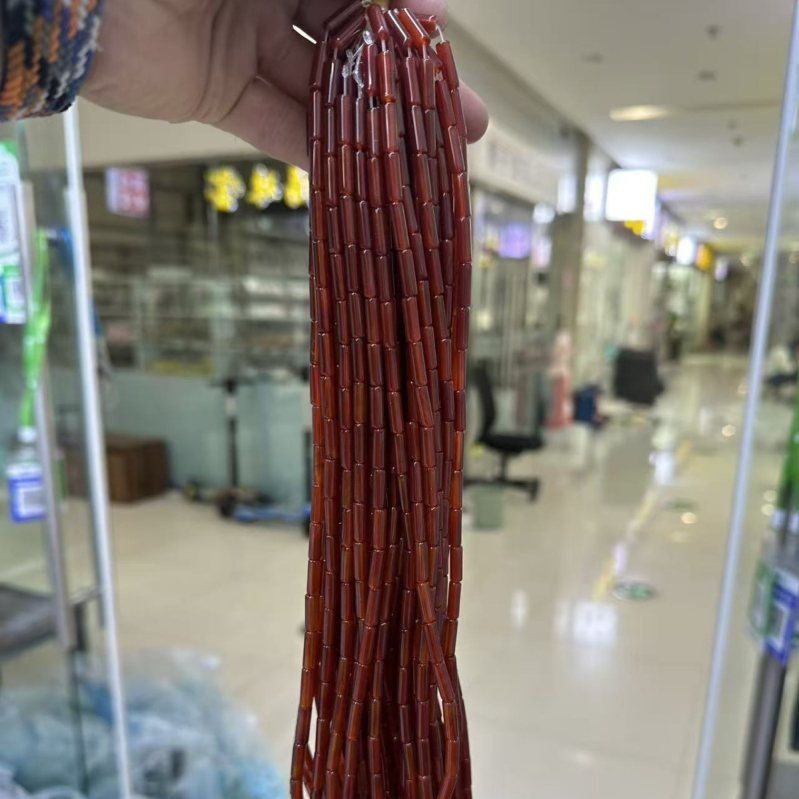 Valjkaste agatne perle – Barokni stil, Gravirano, Dodaci za DIY nakit