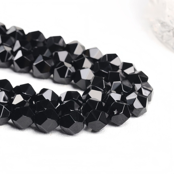 Crne agatne facetirane perle, 10 mm, slobodne perle za DIY nakit, visokokvalitetne