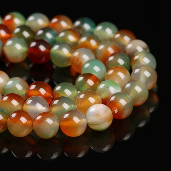 agat gyöngyök ékszerekhez, csiszolt és polírozott, magas minőségű, kör alakú