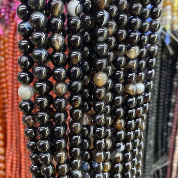 Mărgele din agată, lucioase, rotunde pentru bijuterii DIY — Material: agat; Procesare: lustruire; Stil: rotunde; Tip: mărgele libere