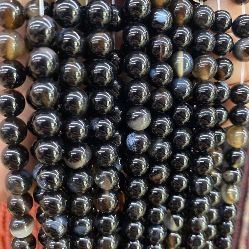 Mărgele din agată, lucioase, rotunde pentru bijuterii DIY — Material: agat; Procesare: lustruire; Stil: rotunde; Tip: mărgele libere