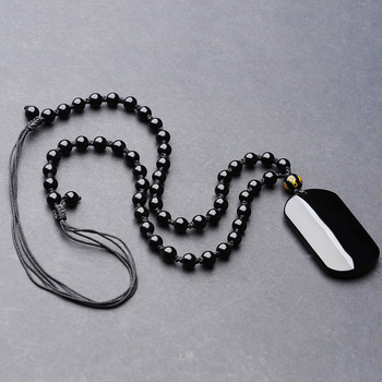 Pandantiv din obsidian de la Super God Jewelry - Stil național, Finisaj lustruit, Model 18328127424