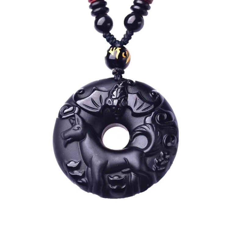 Ogrlica s obsidijanskim zodijakom ha019