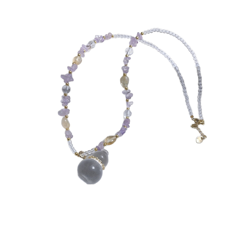 Kristály medálos nyaklánc, kézzel készült, normál lánccal, termékkód YQH173, nőknek