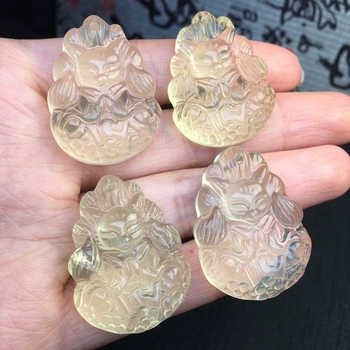 Μενταγιόν κιτρίνης από φυσικό ακατέργαστο λίθο, γλυκό στυλ, κατάλληλο για DIY βραχιόλι και κολιέ, χωρίς πλευρικούς λίθους