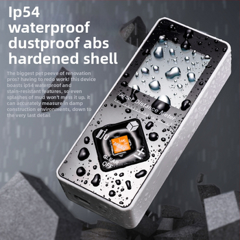 Lāzera attāluma mērītājs – trīs vienā funkcija, augsta precizitāte, uzlādējams, 100 m diapazons, piemērots iekšējai dekorācijai