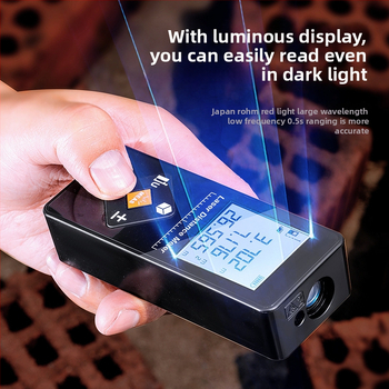 Lāzera attāluma mērītājs – trīs vienā funkcija, augsta precizitāte, uzlādējams, 100 m diapazons, piemērots iekšējai dekorācijai