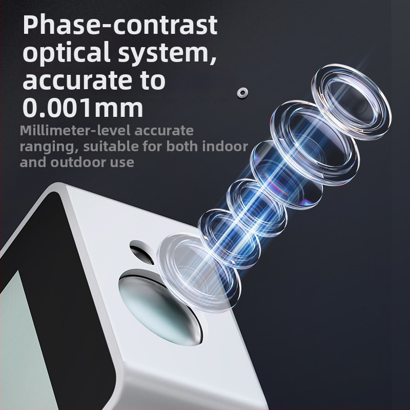 Lāzera attāluma mērītājs – trīs vienā funkcija, augsta precizitāte, uzlādējams, 100 m diapazons, piemērots iekšējai dekorācijai