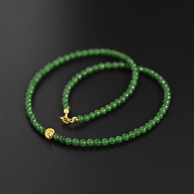 Colier din jad cu pandant, marca Yijia Crystal, stil Office Fashion