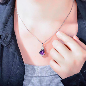 Réz nyaklánc elektroplattált bevonattal, csepp alakú geometriai medál, box lánc, Shanwei eredet, 2025 tavasz