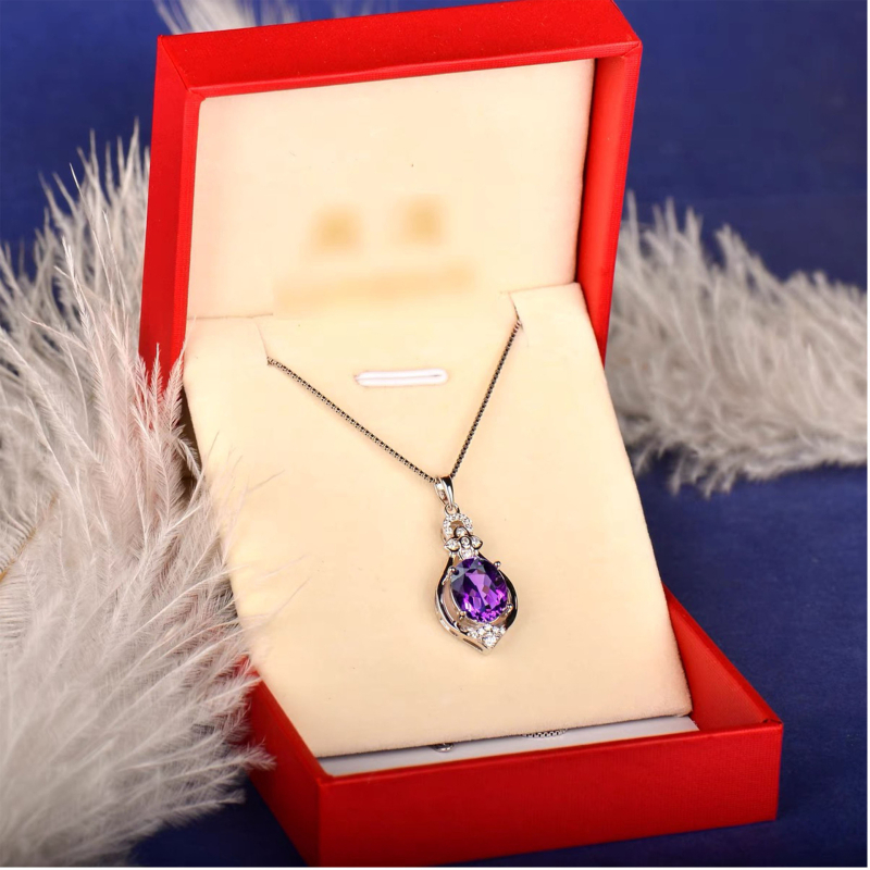 Réz nyaklánc elektroplattált bevonattal, csepp alakú geometriai medál, box lánc, Shanwei eredet, 2025 tavasz