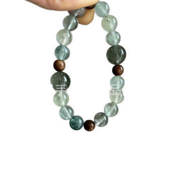 Κολιέ με Πράσινο Hair Crystal και Πράσινο Ghost Crystal, Ασημένια εξαρτήματα 925, Αυθεντικός σχεδιασμός