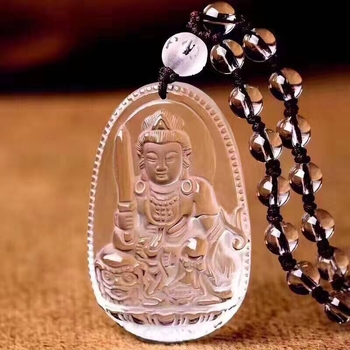 Colier cu pandant Buddha natal pentru zodii, Cristal lustruit