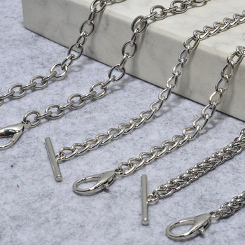 Metalni lančani remen za torbu s kopčom – tanak lanac, crossbody