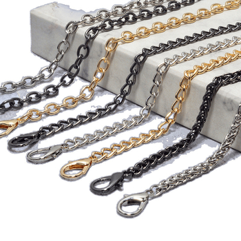 Metalni lančani remen za torbu s kopčom – tanak lanac, crossbody
