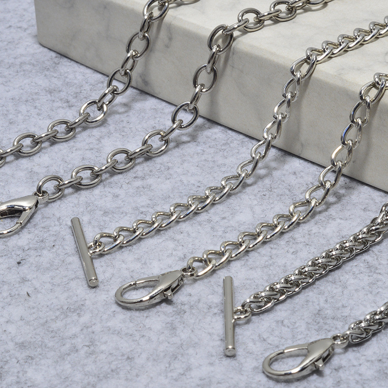 Metalni lančani remen za torbu s kopčom – tanak lanac, crossbody