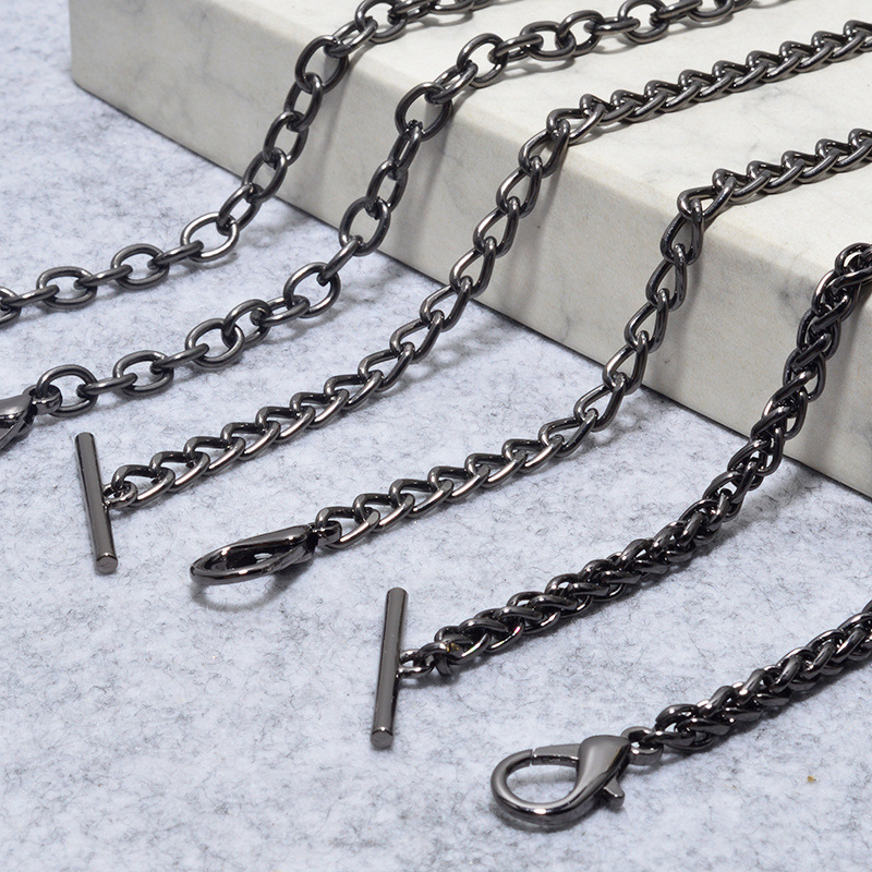 Metalni lančani remen za torbu s kopčom – tanak lanac, crossbody