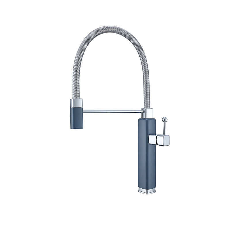 Konyhai keverőcsap meleg- és hideg vízre, kihúzható és forgatható kifolyóval, réz, kerámiabetét, modell Tinkerbell, 0-90°C