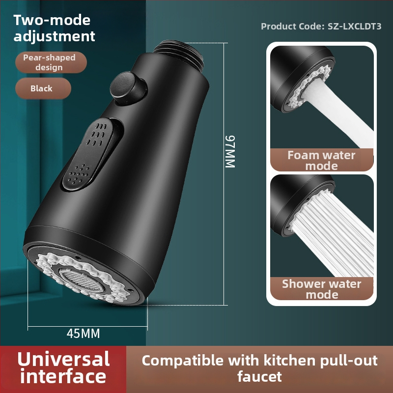 Krašto virtuvės krano išplėtėjas su keramikos vožtuvo šerdimi, ABS korpusas, pasukamas montavimas, Ø0.4 įvadas/išvadas, vožtuvo sėdynė Ø1.0