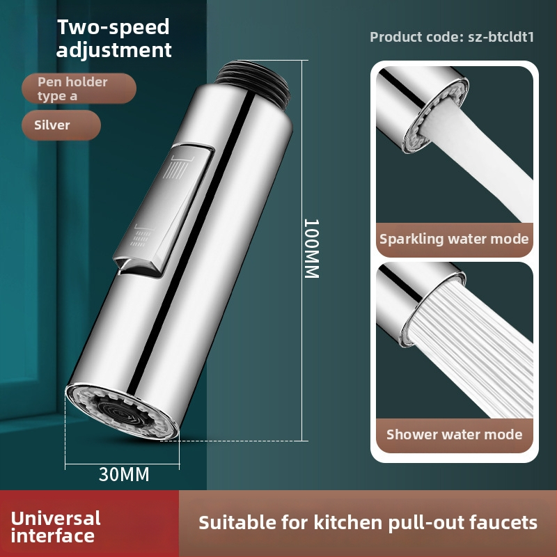 Krašto virtuvės krano išplėtėjas su keramikos vožtuvo šerdimi, ABS korpusas, pasukamas montavimas, Ø0.4 įvadas/išvadas, vožtuvo sėdynė Ø1.0