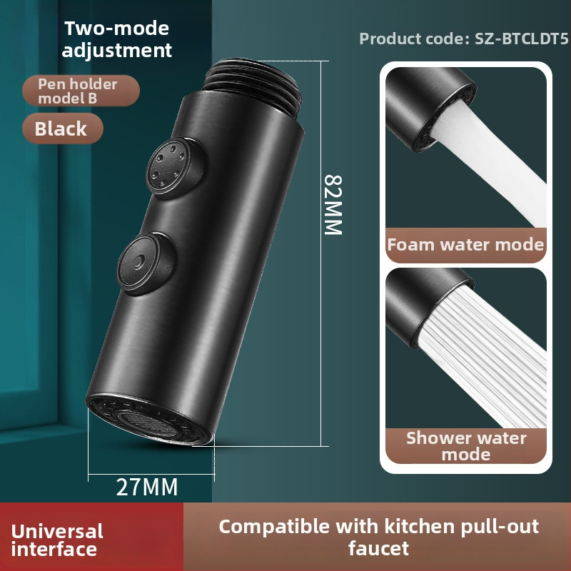 Krašto virtuvės krano išplėtėjas su keramikos vožtuvo šerdimi, ABS korpusas, pasukamas montavimas, Ø0.4 įvadas/išvadas, vožtuvo sėdynė Ø1.0