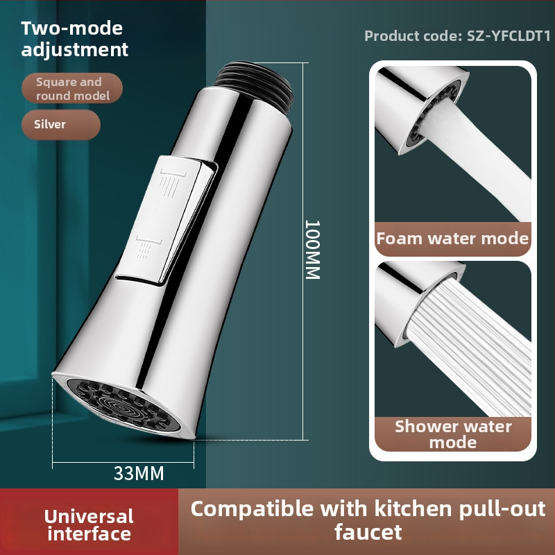 Krašto virtuvės krano išplėtėjas su keramikos vožtuvo šerdimi, ABS korpusas, pasukamas montavimas, Ø0.4 įvadas/išvadas, vožtuvo sėdynė Ø1.0