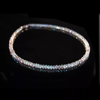 Nyaklánc | Gyöngyös lánc • Kristályos kezelés • Stílus: hullámzó, geometriai • Márka: Hui Xin Lan