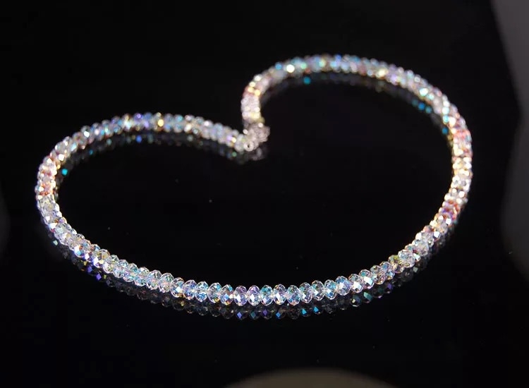 Nyaklánc | Gyöngyös lánc • Kristályos kezelés • Stílus: hullámzó, geometriai • Márka: Hui Xin Lan