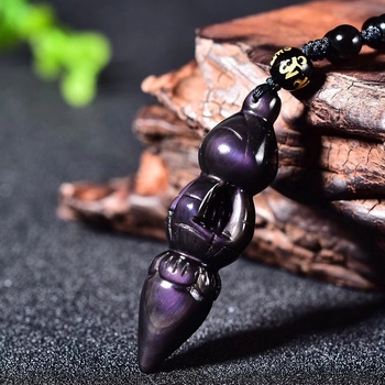 Obszidián medál geometriai kialakítással, vallási stílusú, uniszex, külön csomagolású ajándékhoz