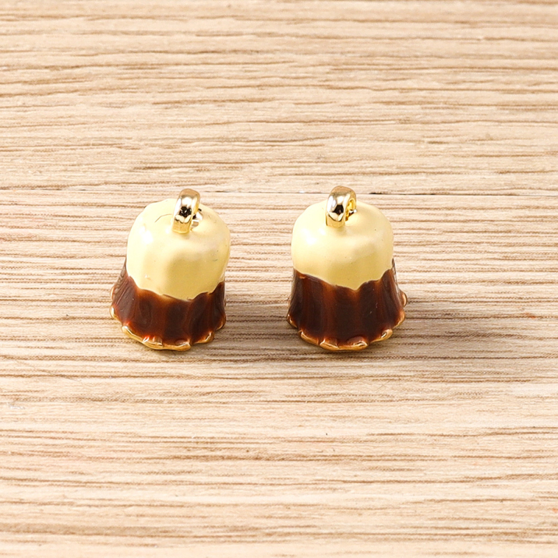 DIY ékszerkészítés kiegészítők – cinkötvözet – olajcseppentéses felület – minta: torta – 2025 nyári debütálás