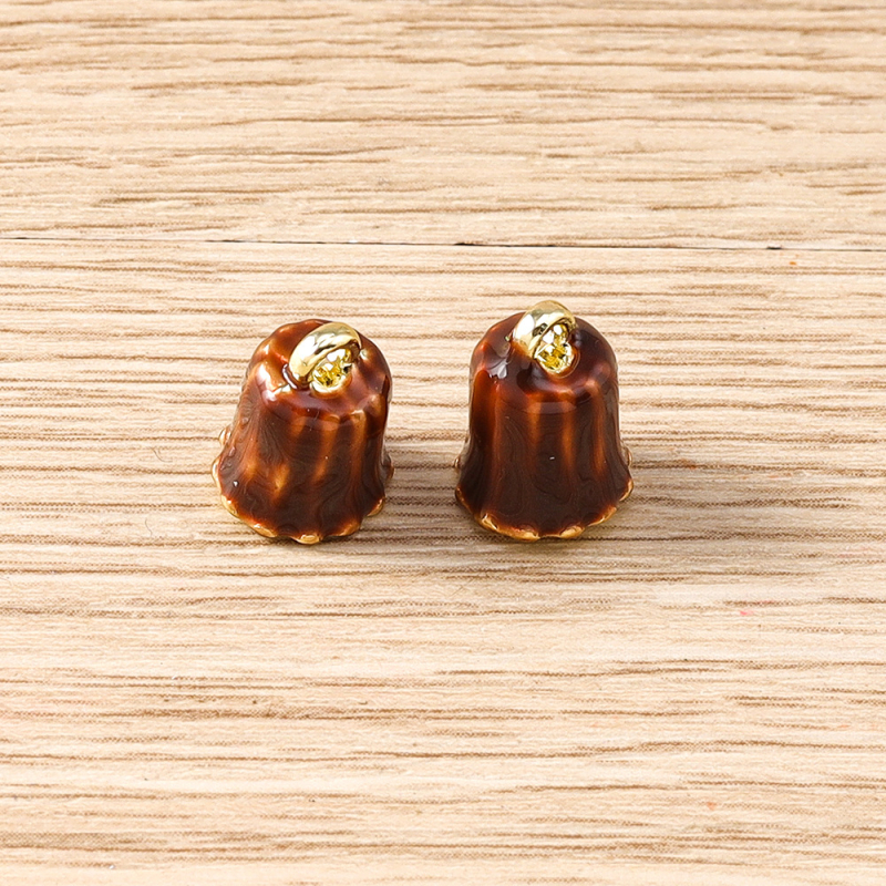 DIY ékszerkészítés kiegészítők – cinkötvözet – olajcseppentéses felület – minta: torta – 2025 nyári debütálás