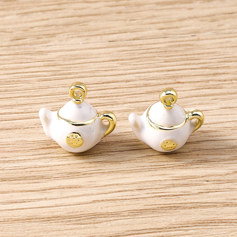 DIY ékszerkészítés kiegészítők – cinkötvözet – olajcseppentéses felület – minta: torta – 2025 nyári debütálás