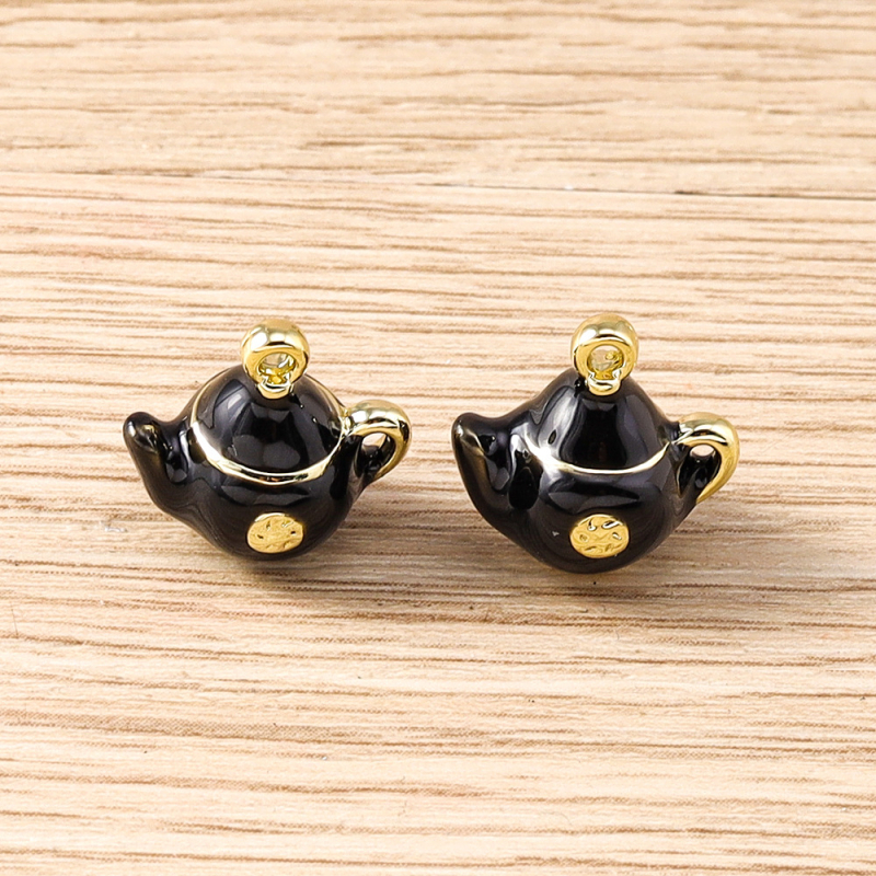 DIY ékszerkészítés kiegészítők – cinkötvözet – olajcseppentéses felület – minta: torta – 2025 nyári debütálás