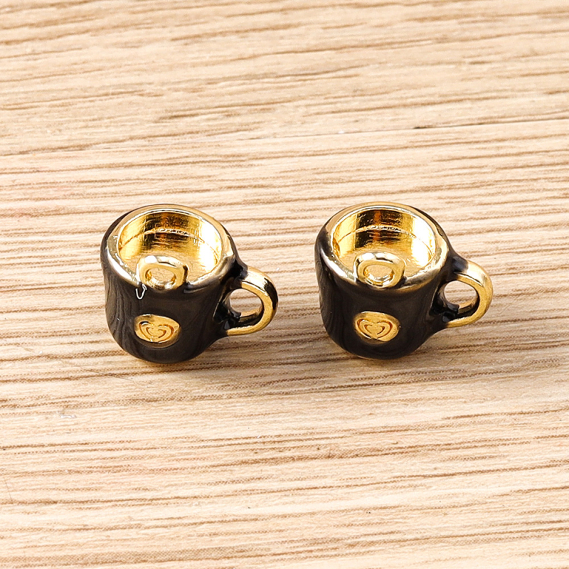 DIY ékszerkészítés kiegészítők – cinkötvözet – olajcseppentéses felület – minta: torta – 2025 nyári debütálás