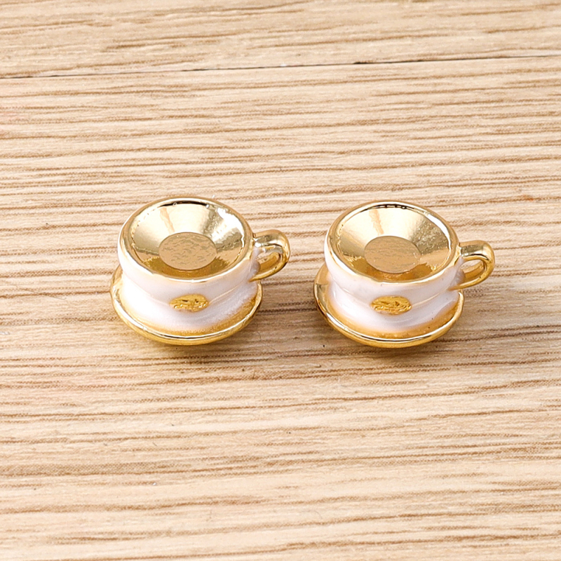 DIY ékszerkészítés kiegészítők – cinkötvözet – olajcseppentéses felület – minta: torta – 2025 nyári debütálás