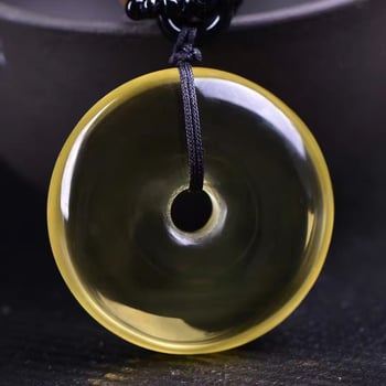 Haolan kristály citrin geometriás nyaklánc Seiko felülettel