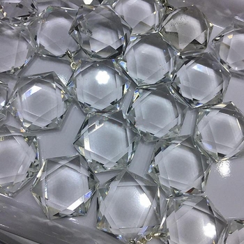 Kristály medálos nyaklánc, geometriai dizájn, uniszex, hatszögletű csillag