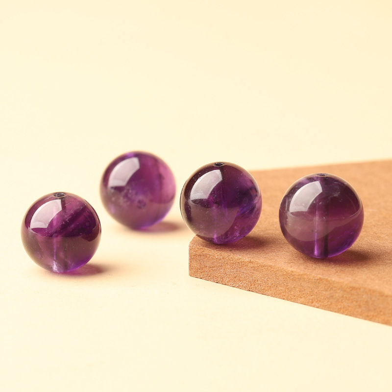 Ametiszt szabad gyöngyök, kör alakúak, csiszolás és polírozás, Song ligang crystal