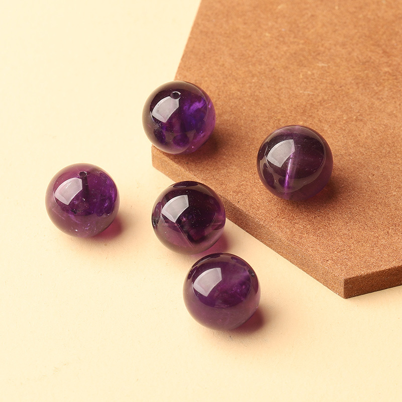 Ametiszt szabad gyöngyök, kör alakúak, csiszolás és polírozás, Song ligang crystal