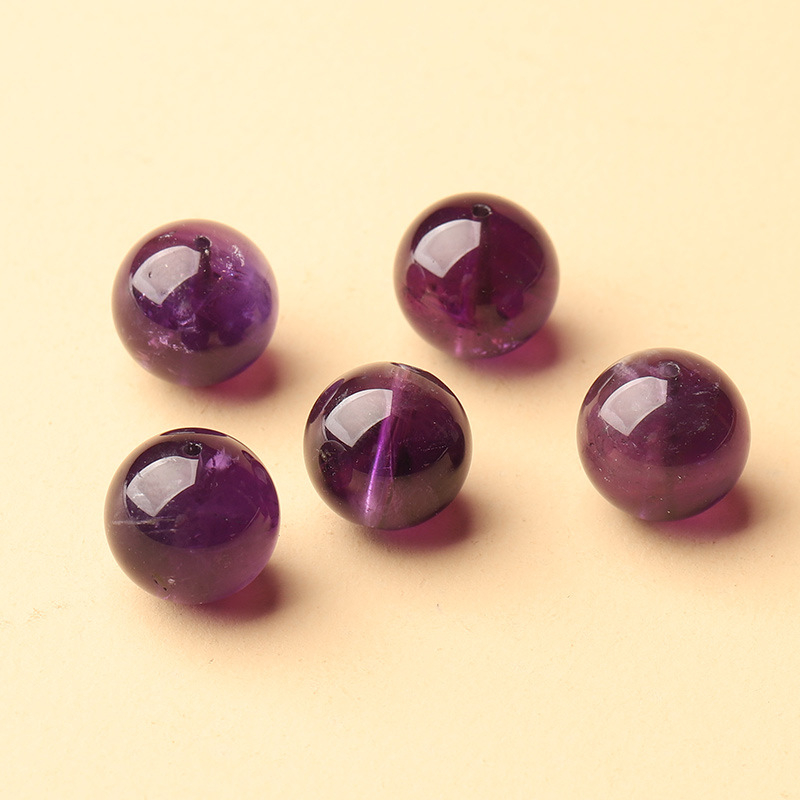 Ametiszt szabad gyöngyök, kör alakúak, csiszolás és polírozás, Song ligang crystal