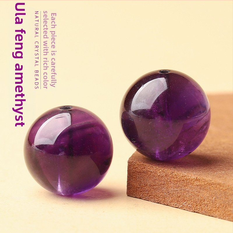 Ametiszt szabad gyöngyök, kör alakúak, csiszolás és polírozás, Song ligang crystal