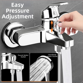 Душ комплект от мед, скрит вградим монтаж, модел 85-1, 1.6 MPa, функции дъжд и мехури, кръгла душ глава, модерен минималистичен стил