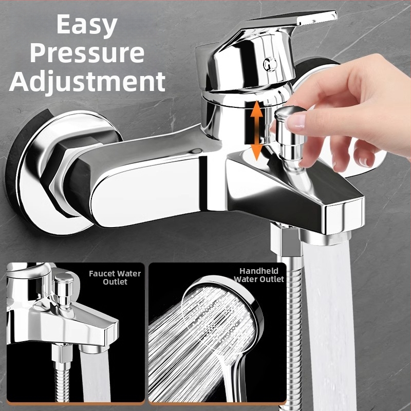 Vaskist dušikomplekt, seinasse peidetud paigaldus, mudel 85-1, 1,6 MPa, vihma ja mullifunktsioonid, ümmargune duššipea, kaasaegne minimalistlik stiil