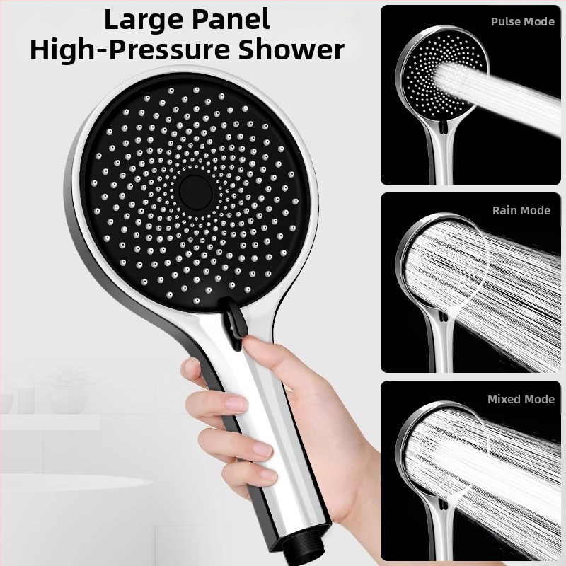 Vaskist dušikomplekt, seinasse peidetud paigaldus, mudel 85-1, 1,6 MPa, vihma ja mullifunktsioonid, ümmargune duššipea, kaasaegne minimalistlik stiil